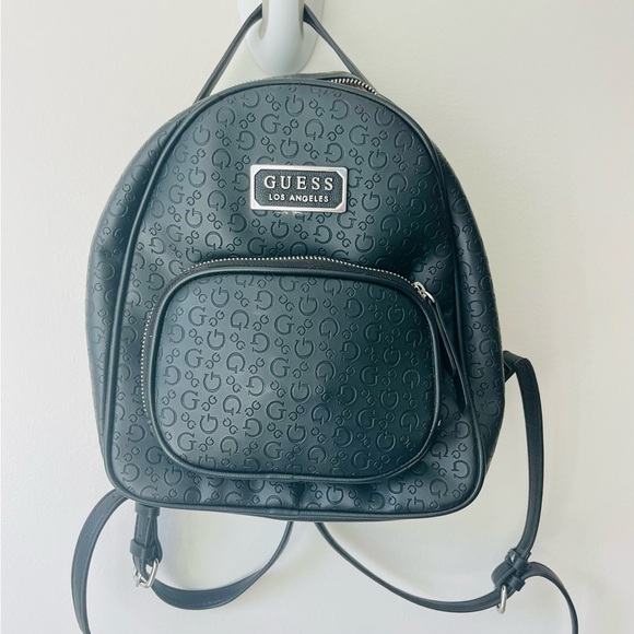 Guess Los Angeles Embossed Black Backpack - Picture 1 of 6